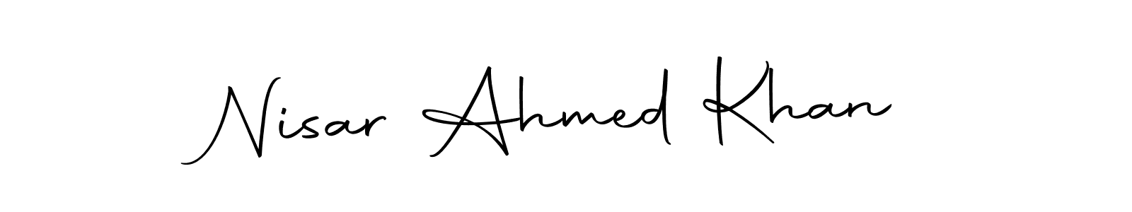 Autography-DOLnW is a professional signature style that is perfect for those who want to add a touch of class to their signature. It is also a great choice for those who want to make their signature more unique. Get Nisar Ahmed Khan name to fancy signature for free. Nisar Ahmed Khan signature style 10 images and pictures png