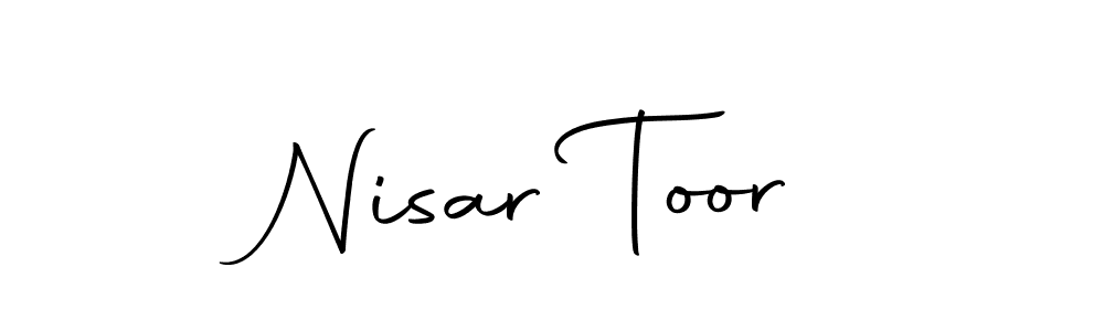 Design your own signature with our free online signature maker. With this signature software, you can create a handwritten (Autography-DOLnW) signature for name Nisar Toor. Nisar Toor signature style 10 images and pictures png