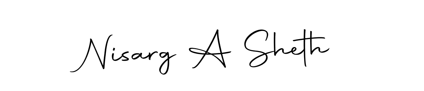 How to make Nisarg A Sheth signature? Autography-DOLnW is a professional autograph style. Create handwritten signature for Nisarg A Sheth name. Nisarg A Sheth signature style 10 images and pictures png