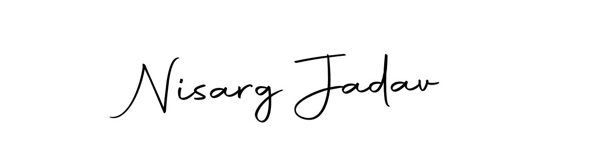 Use a signature maker to create a handwritten signature online. With this signature software, you can design (Autography-DOLnW) your own signature for name Nisarg Jadav. Nisarg Jadav signature style 10 images and pictures png