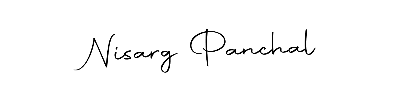 Make a beautiful signature design for name Nisarg Panchal. With this signature (Autography-DOLnW) style, you can create a handwritten signature for free. Nisarg Panchal signature style 10 images and pictures png