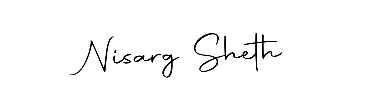 The best way (Autography-DOLnW) to make a short signature is to pick only two or three words in your name. The name Nisarg Sheth include a total of six letters. For converting this name. Nisarg Sheth signature style 10 images and pictures png
