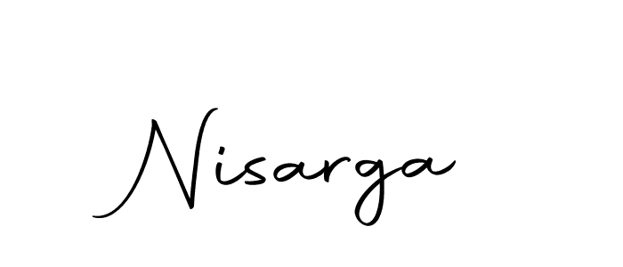 Use a signature maker to create a handwritten signature online. With this signature software, you can design (Autography-DOLnW) your own signature for name Nisarga. Nisarga signature style 10 images and pictures png