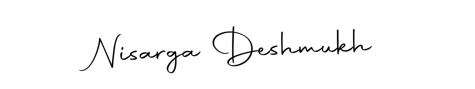 Make a short Nisarga Deshmukh signature style. Manage your documents anywhere anytime using Autography-DOLnW. Create and add eSignatures, submit forms, share and send files easily. Nisarga Deshmukh signature style 10 images and pictures png