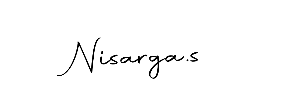 Design your own signature with our free online signature maker. With this signature software, you can create a handwritten (Autography-DOLnW) signature for name Nisarga.s. Nisarga.s signature style 10 images and pictures png