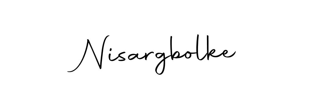 Similarly Autography-DOLnW is the best handwritten signature design. Signature creator online .You can use it as an online autograph creator for name Nisargbolke. Nisargbolke signature style 10 images and pictures png
