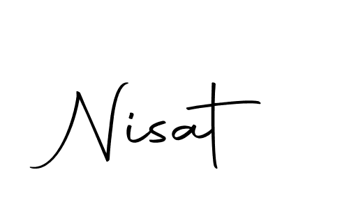 Create a beautiful signature design for name Nisat. With this signature (Autography-DOLnW) fonts, you can make a handwritten signature for free. Nisat signature style 10 images and pictures png