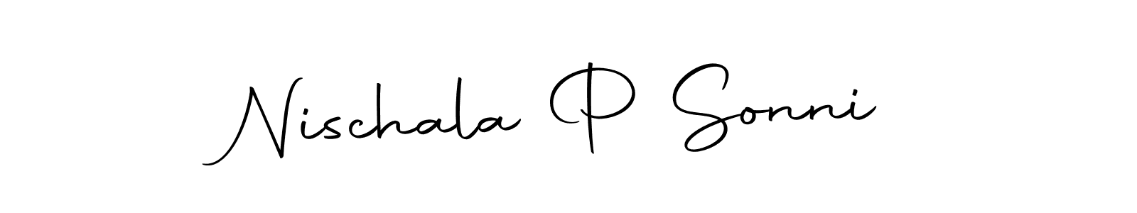 How to make Nischala P Sonni signature? Autography-DOLnW is a professional autograph style. Create handwritten signature for Nischala P Sonni name. Nischala P Sonni signature style 10 images and pictures png