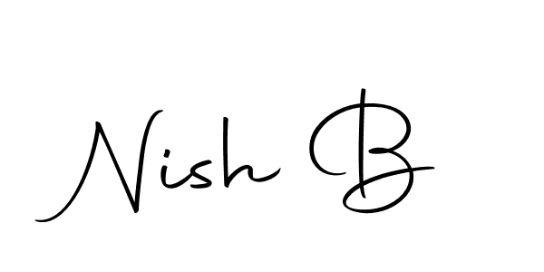 The best way (Autography-DOLnW) to make a short signature is to pick only two or three words in your name. The name Nish B include a total of six letters. For converting this name. Nish B signature style 10 images and pictures png