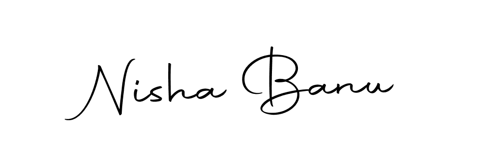 Nisha Banu stylish signature style. Best Handwritten Sign (Autography-DOLnW) for my name. Handwritten Signature Collection Ideas for my name Nisha Banu. Nisha Banu signature style 10 images and pictures png