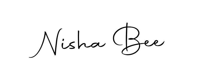 Design your own signature with our free online signature maker. With this signature software, you can create a handwritten (Autography-DOLnW) signature for name Nisha Bee. Nisha Bee signature style 10 images and pictures png