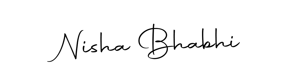 Use a signature maker to create a handwritten signature online. With this signature software, you can design (Autography-DOLnW) your own signature for name Nisha Bhabhi. Nisha Bhabhi signature style 10 images and pictures png