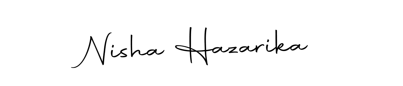 Use a signature maker to create a handwritten signature online. With this signature software, you can design (Autography-DOLnW) your own signature for name Nisha Hazarika. Nisha Hazarika signature style 10 images and pictures png