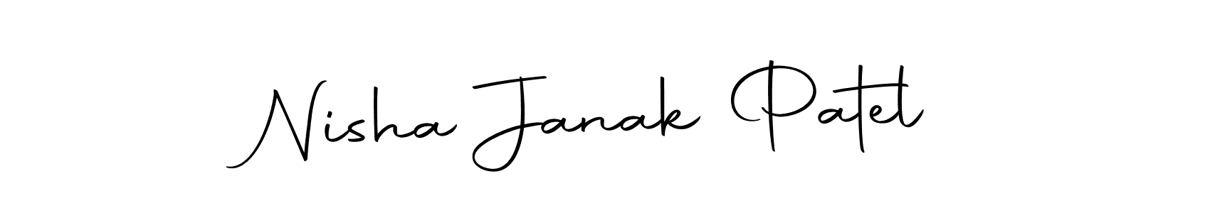 Make a beautiful signature design for name Nisha Janak Patel. Use this online signature maker to create a handwritten signature for free. Nisha Janak Patel signature style 10 images and pictures png