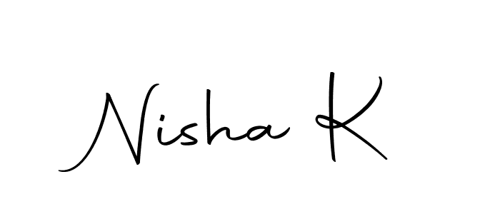 Make a beautiful signature design for name Nisha K. Use this online signature maker to create a handwritten signature for free. Nisha K signature style 10 images and pictures png