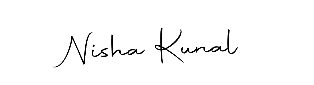 Use a signature maker to create a handwritten signature online. With this signature software, you can design (Autography-DOLnW) your own signature for name Nisha Kunal. Nisha Kunal signature style 10 images and pictures png