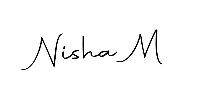 How to make Nisha M signature? Autography-DOLnW is a professional autograph style. Create handwritten signature for Nisha M name. Nisha M signature style 10 images and pictures png