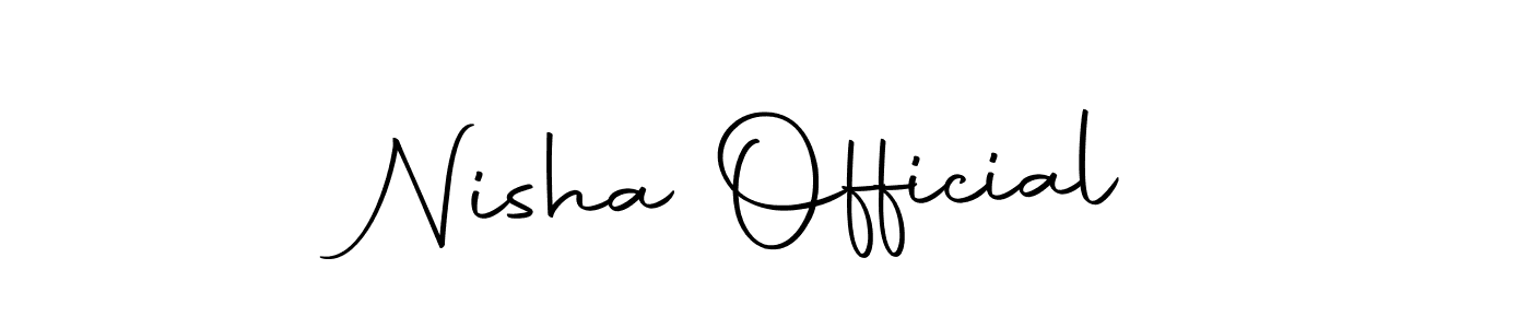 Nisha Official stylish signature style. Best Handwritten Sign (Autography-DOLnW) for my name. Handwritten Signature Collection Ideas for my name Nisha Official. Nisha Official signature style 10 images and pictures png