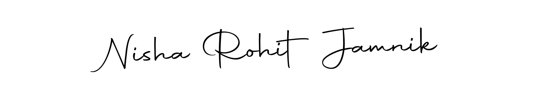 Make a beautiful signature design for name Nisha Rohit Jamnik. With this signature (Autography-DOLnW) style, you can create a handwritten signature for free. Nisha Rohit Jamnik signature style 10 images and pictures png