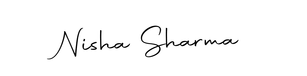 Design your own signature with our free online signature maker. With this signature software, you can create a handwritten (Autography-DOLnW) signature for name Nisha Sharma. Nisha Sharma signature style 10 images and pictures png