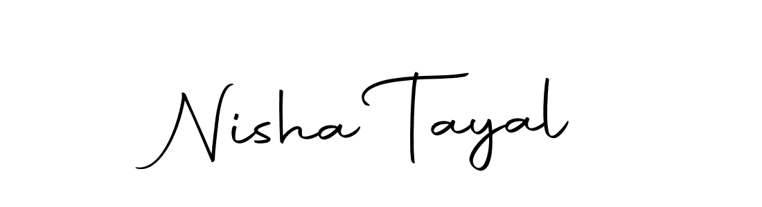 You should practise on your own different ways (Autography-DOLnW) to write your name (Nisha Tayal) in signature. don't let someone else do it for you. Nisha Tayal signature style 10 images and pictures png