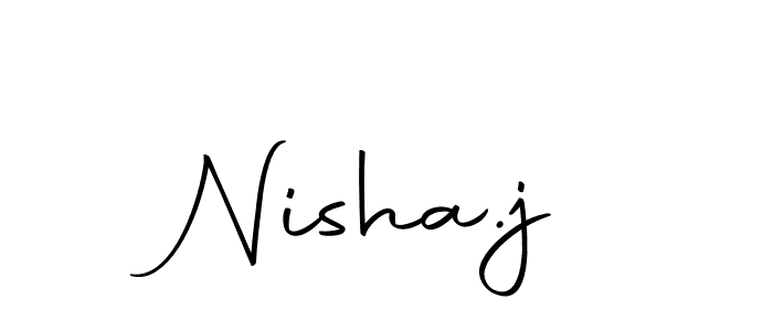 Here are the top 10 professional signature styles for the name Nisha.j. These are the best autograph styles you can use for your name. Nisha.j signature style 10 images and pictures png