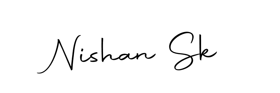 Use a signature maker to create a handwritten signature online. With this signature software, you can design (Autography-DOLnW) your own signature for name Nishan Sk. Nishan Sk signature style 10 images and pictures png