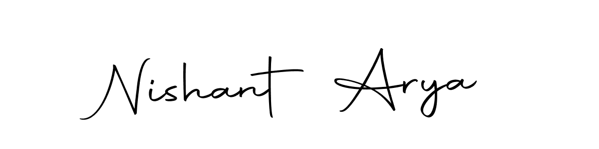 Design your own signature with our free online signature maker. With this signature software, you can create a handwritten (Autography-DOLnW) signature for name Nishant Arya. Nishant Arya signature style 10 images and pictures png