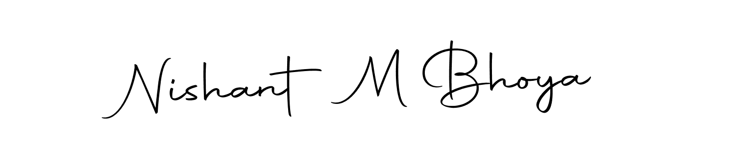 Make a beautiful signature design for name Nishant M Bhoya. With this signature (Autography-DOLnW) style, you can create a handwritten signature for free. Nishant M Bhoya signature style 10 images and pictures png