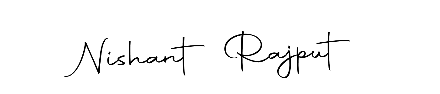 How to make Nishant Rajput name signature. Use Autography-DOLnW style for creating short signs online. This is the latest handwritten sign. Nishant Rajput signature style 10 images and pictures png