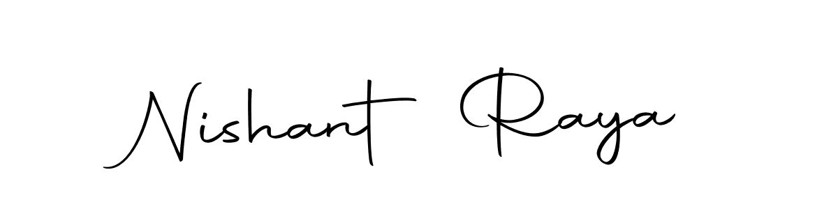 How to make Nishant Raya name signature. Use Autography-DOLnW style for creating short signs online. This is the latest handwritten sign. Nishant Raya signature style 10 images and pictures png