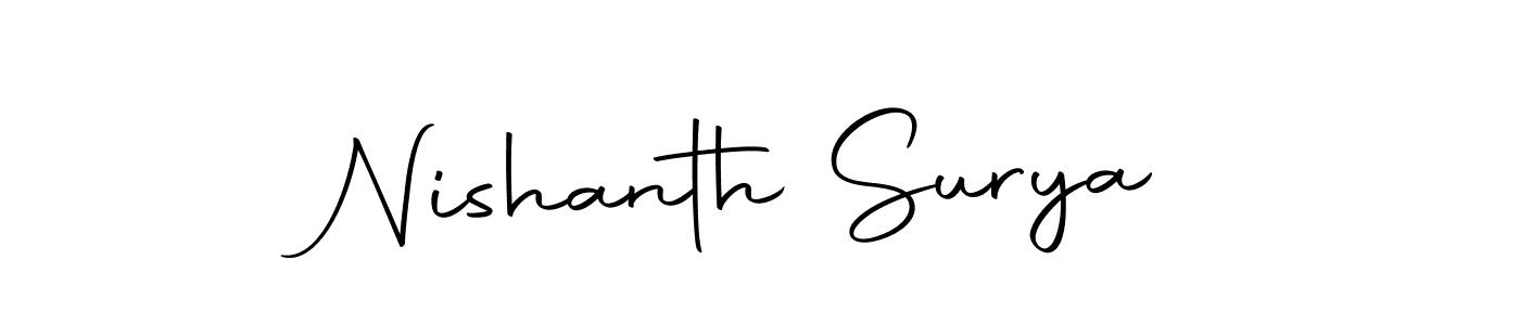 Make a short Nishanth Surya signature style. Manage your documents anywhere anytime using Autography-DOLnW. Create and add eSignatures, submit forms, share and send files easily. Nishanth Surya signature style 10 images and pictures png