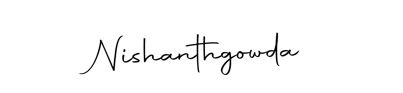 Use a signature maker to create a handwritten signature online. With this signature software, you can design (Autography-DOLnW) your own signature for name Nishanthgowda. Nishanthgowda signature style 10 images and pictures png