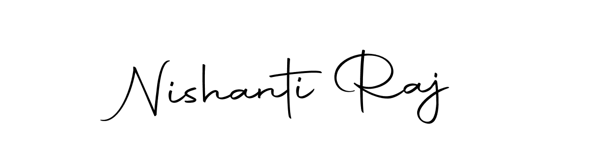 Design your own signature with our free online signature maker. With this signature software, you can create a handwritten (Autography-DOLnW) signature for name Nishanti Raj. Nishanti Raj signature style 10 images and pictures png