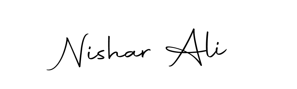 The best way (Autography-DOLnW) to make a short signature is to pick only two or three words in your name. The name Nishar Ali include a total of six letters. For converting this name. Nishar Ali signature style 10 images and pictures png