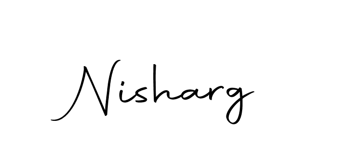 Nisharg stylish signature style. Best Handwritten Sign (Autography-DOLnW) for my name. Handwritten Signature Collection Ideas for my name Nisharg. Nisharg signature style 10 images and pictures png