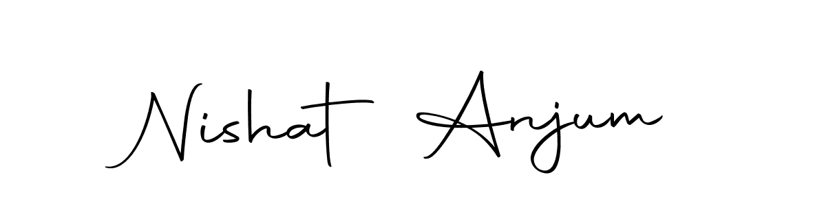 Here are the top 10 professional signature styles for the name Nishat Anjum. These are the best autograph styles you can use for your name. Nishat Anjum signature style 10 images and pictures png