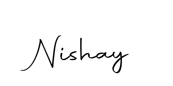 Use a signature maker to create a handwritten signature online. With this signature software, you can design (Autography-DOLnW) your own signature for name Nishay. Nishay signature style 10 images and pictures png