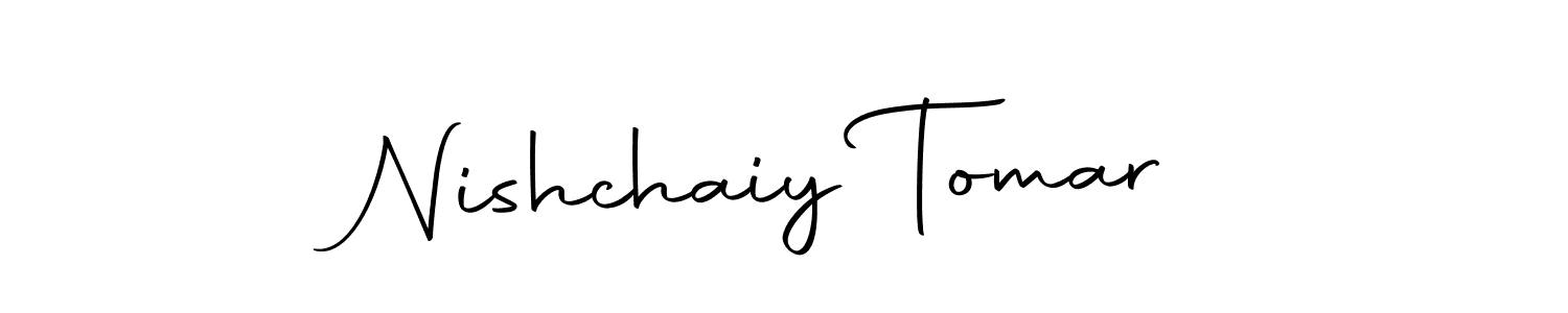 if you are searching for the best signature style for your name Nishchaiy Tomar. so please give up your signature search. here we have designed multiple signature styles  using Autography-DOLnW. Nishchaiy Tomar signature style 10 images and pictures png