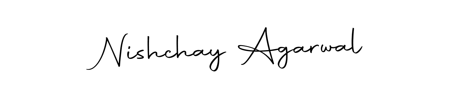 Create a beautiful signature design for name Nishchay Agarwal. With this signature (Autography-DOLnW) fonts, you can make a handwritten signature for free. Nishchay Agarwal signature style 10 images and pictures png