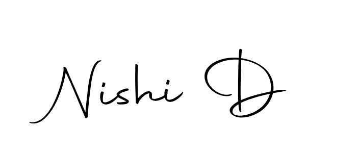 You should practise on your own different ways (Autography-DOLnW) to write your name (Nishi D) in signature. don't let someone else do it for you. Nishi D signature style 10 images and pictures png