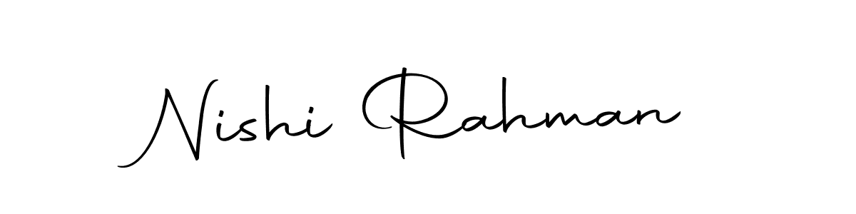 Make a short Nishi Rahman signature style. Manage your documents anywhere anytime using Autography-DOLnW. Create and add eSignatures, submit forms, share and send files easily. Nishi Rahman signature style 10 images and pictures png