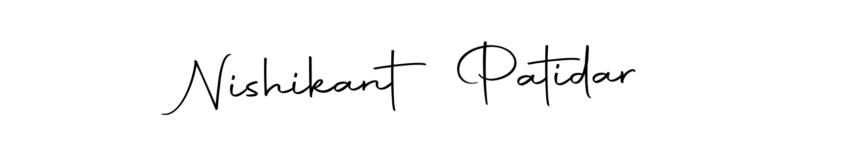 How to make Nishikant Patidar name signature. Use Autography-DOLnW style for creating short signs online. This is the latest handwritten sign. Nishikant Patidar signature style 10 images and pictures png