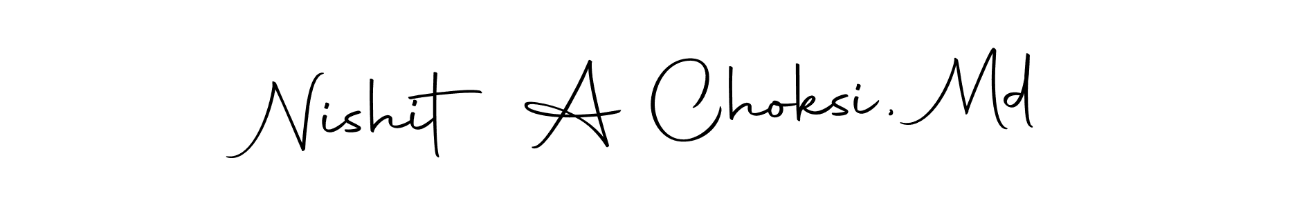 This is the best signature style for the Nishit A Choksi, Md name. Also you like these signature font (Autography-DOLnW). Mix name signature. Nishit A Choksi, Md signature style 10 images and pictures png