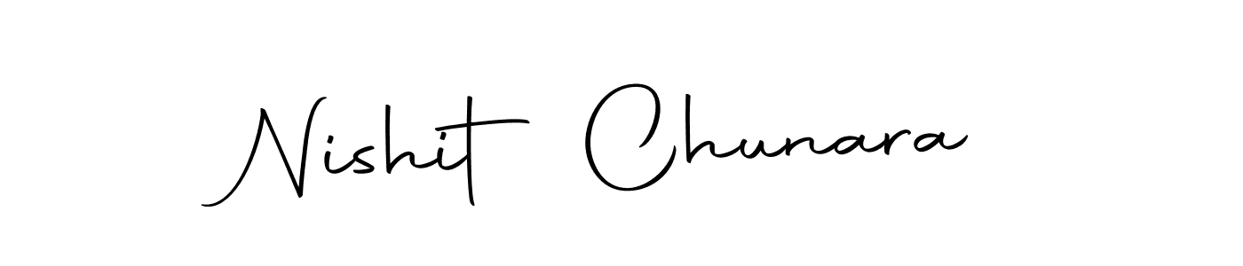 The best way (Autography-DOLnW) to make a short signature is to pick only two or three words in your name. The name Nishit Chunara include a total of six letters. For converting this name. Nishit Chunara signature style 10 images and pictures png