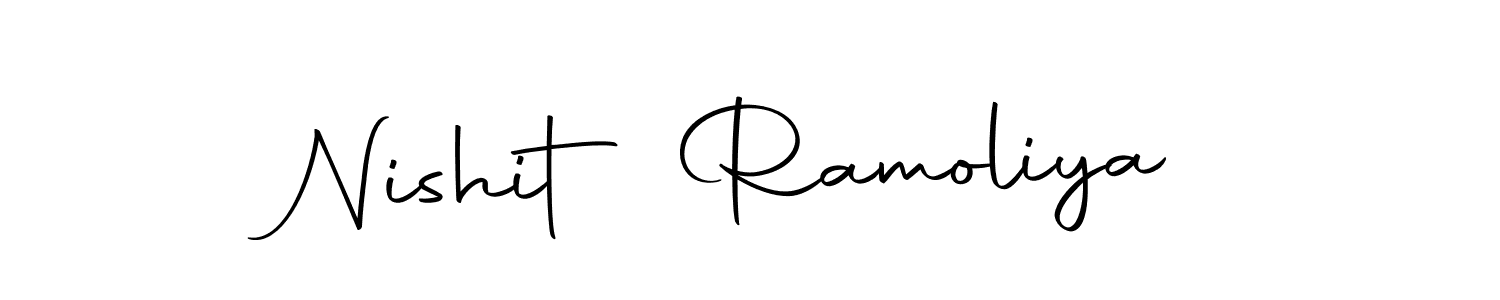 Use a signature maker to create a handwritten signature online. With this signature software, you can design (Autography-DOLnW) your own signature for name Nishit Ramoliya. Nishit Ramoliya signature style 10 images and pictures png