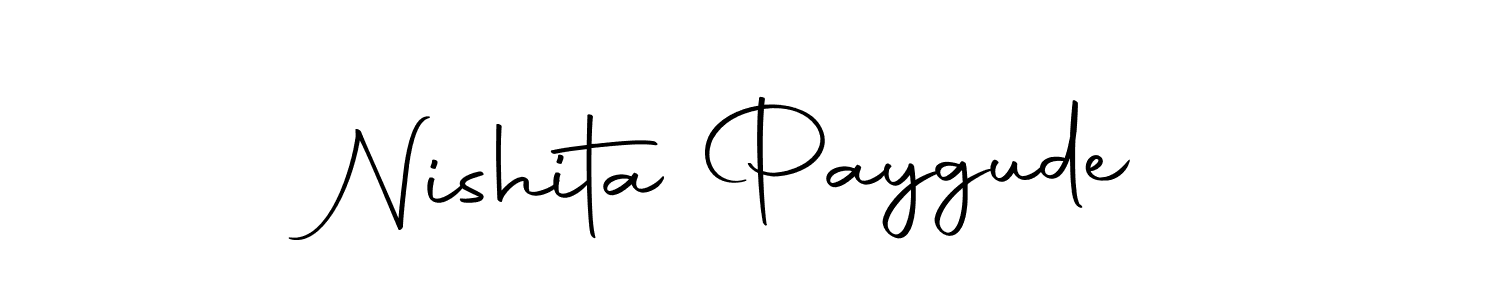 Create a beautiful signature design for name Nishita Paygude. With this signature (Autography-DOLnW) fonts, you can make a handwritten signature for free. Nishita Paygude signature style 10 images and pictures png