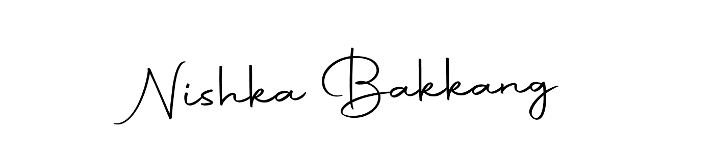 The best way (Autography-DOLnW) to make a short signature is to pick only two or three words in your name. The name Nishka Bakkang include a total of six letters. For converting this name. Nishka Bakkang signature style 10 images and pictures png