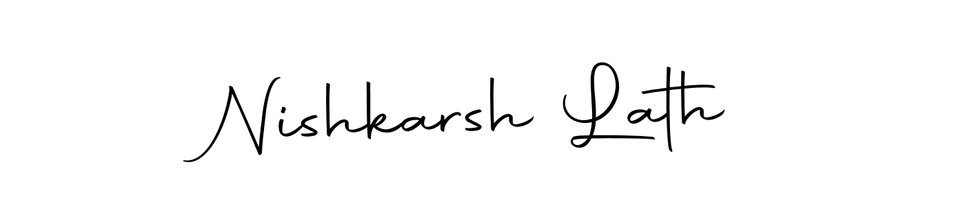 Use a signature maker to create a handwritten signature online. With this signature software, you can design (Autography-DOLnW) your own signature for name Nishkarsh Lath. Nishkarsh Lath signature style 10 images and pictures png