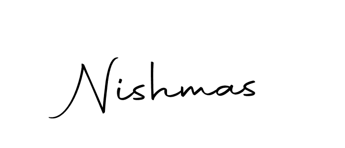 Similarly Autography-DOLnW is the best handwritten signature design. Signature creator online .You can use it as an online autograph creator for name Nishmas. Nishmas signature style 10 images and pictures png